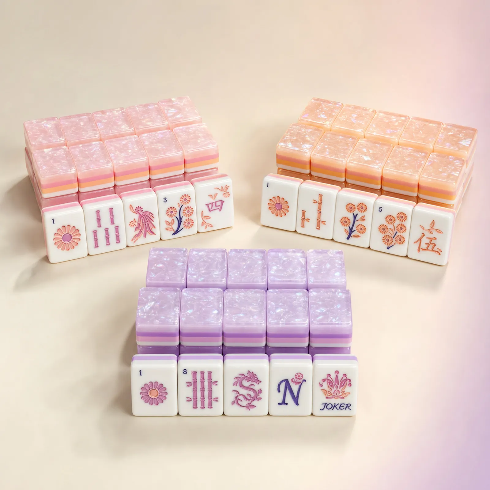Casualruby© The Palm Springs Collection: Premium Acrylic American Mahjong Set