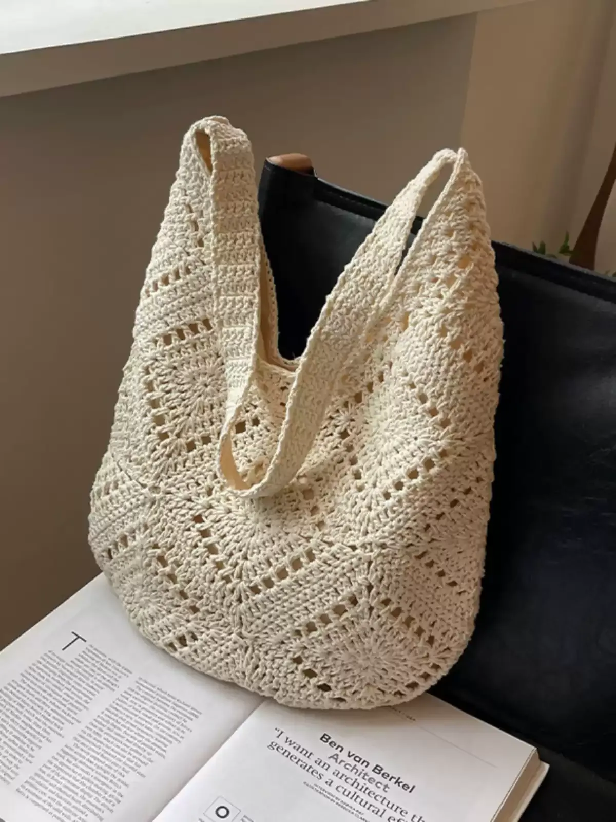 Casualruby© Handwoven Summer Tote, Large Capacity Casual Shoulder Bag